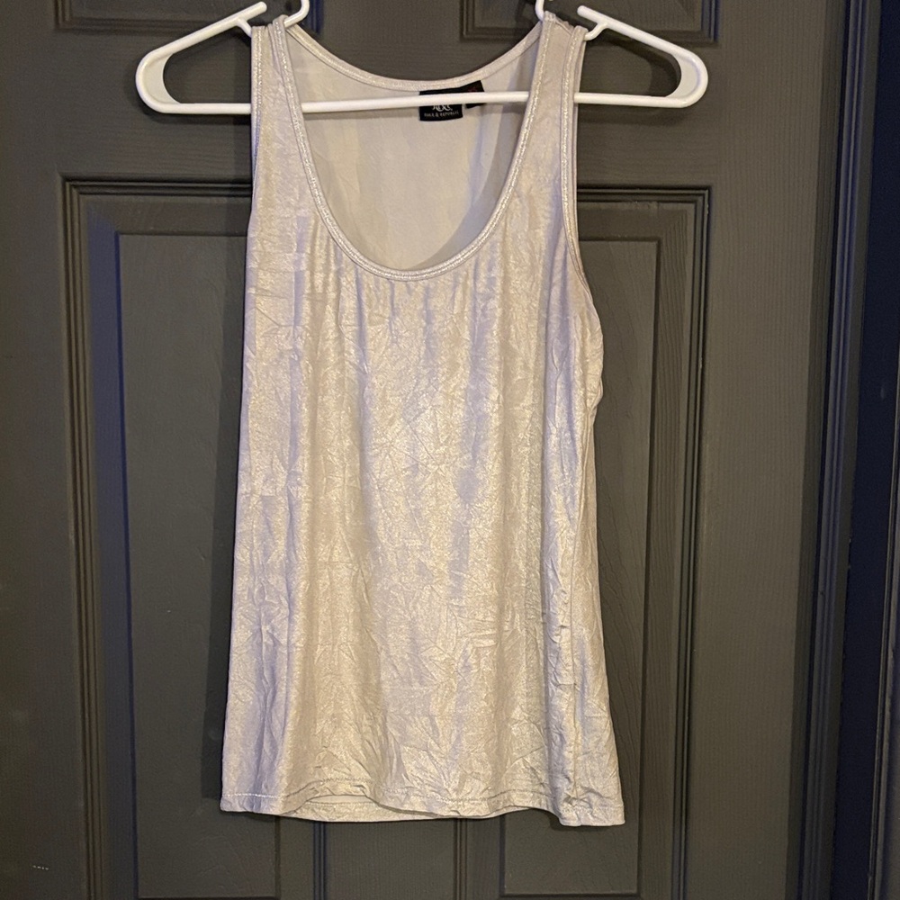 Rock & Republic Shimmering Silver Tank Top
